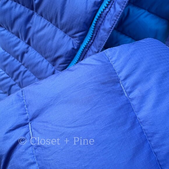 Patagonia Hi-Loft Down Hoody Jacket Cobalt‎ Blue Size XS Puffer Hooded 600 Fill - Picture 12 of 16